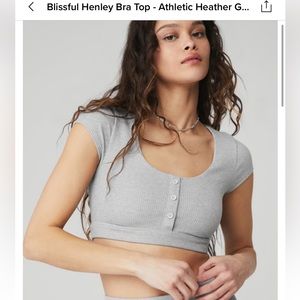 Alo Blissful Henley Bra top